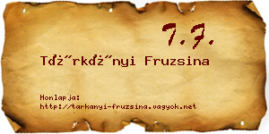 Tárkányi Fruzsina névjegykártya